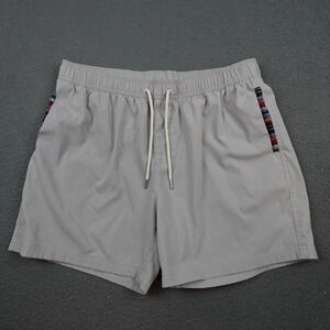 WOWIE Shorts Mens XL Gray Drawstring Swim Trunks Aztec Trim Board Short